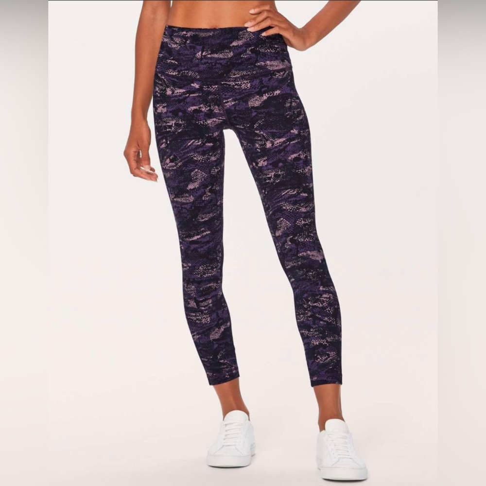 Lululemon Align Pant II 25" in Rip Wave Purple Thunder Black size 8